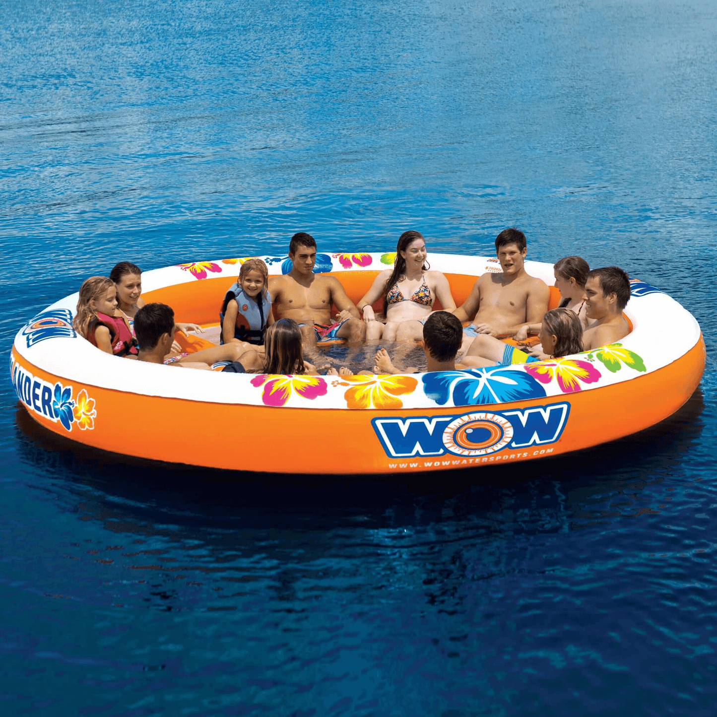 WOW Watersports Floating 12 Person Water Lounge & Island - Stadium Islander with Grommet