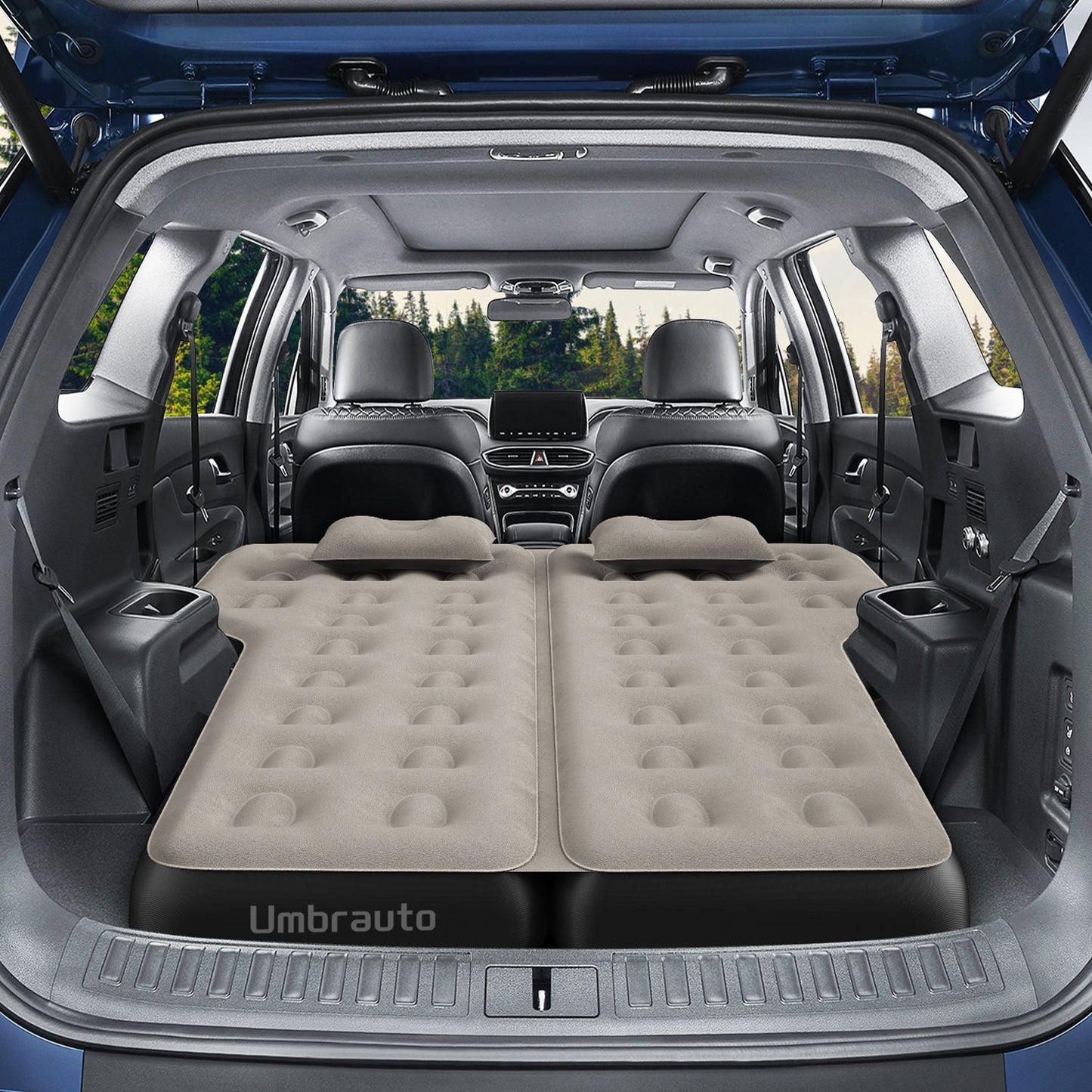 Umbrauto Thickened  SUV Back Trunk Air Mattress 3.0,Khaki Grey