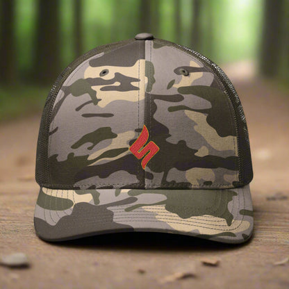 Camouflage Trucker Hat, Military Style Cap, Outdoor Adventure Gear, Stealth Mode: Shuli Network Edition