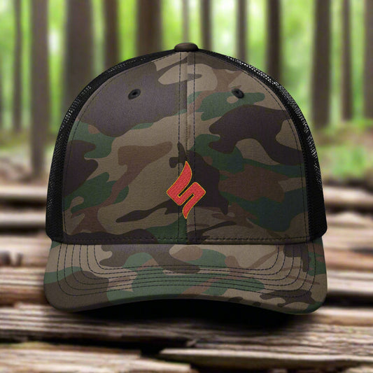 Camouflage Trucker Hat, Military Style Cap, Outdoor Adventure Gear, Stealth Mode: Shuli Network Edition