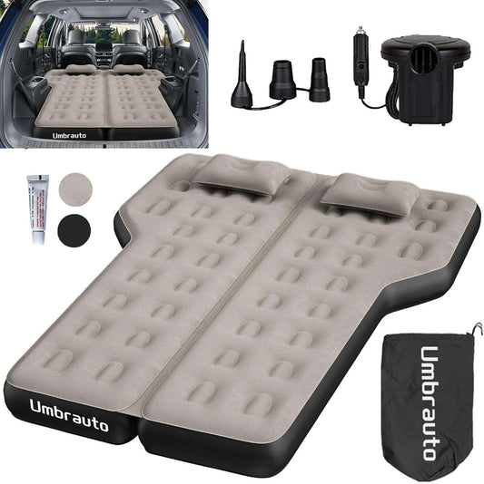 Umbrauto Thickened  SUV Back Trunk Air Mattress 3.0,Khaki Grey