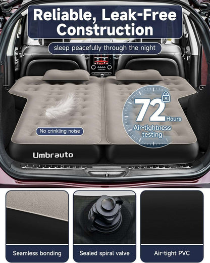 Umbrauto Thickened  SUV Back Trunk Air Mattress 3.0,Khaki Grey