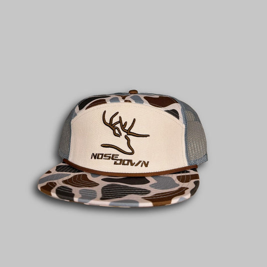 7 Panel Duck Camo Embroidered
