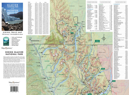 Glacier National Park Hiking Trail Map | Detailed GPS Adventure Guide