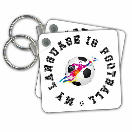Key Chain - Football - Soccer - My language is football. Gift for football fans Alexis Design - Sport Football Soccer