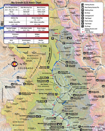 Rio Grande River Colorado Fly Fishing Map | Public GPS Access Guide
