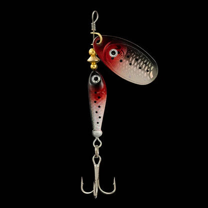 Rotating Metal Spinner Fishing Lure 9.1g 7cm – Sequin Hard Bait with Treble Hook for Bass, Pike, Carp & Trout