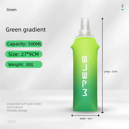 Folding TPU Soft Flask Water Bottle | Portable Hydration for Running, Hiking & Fitness