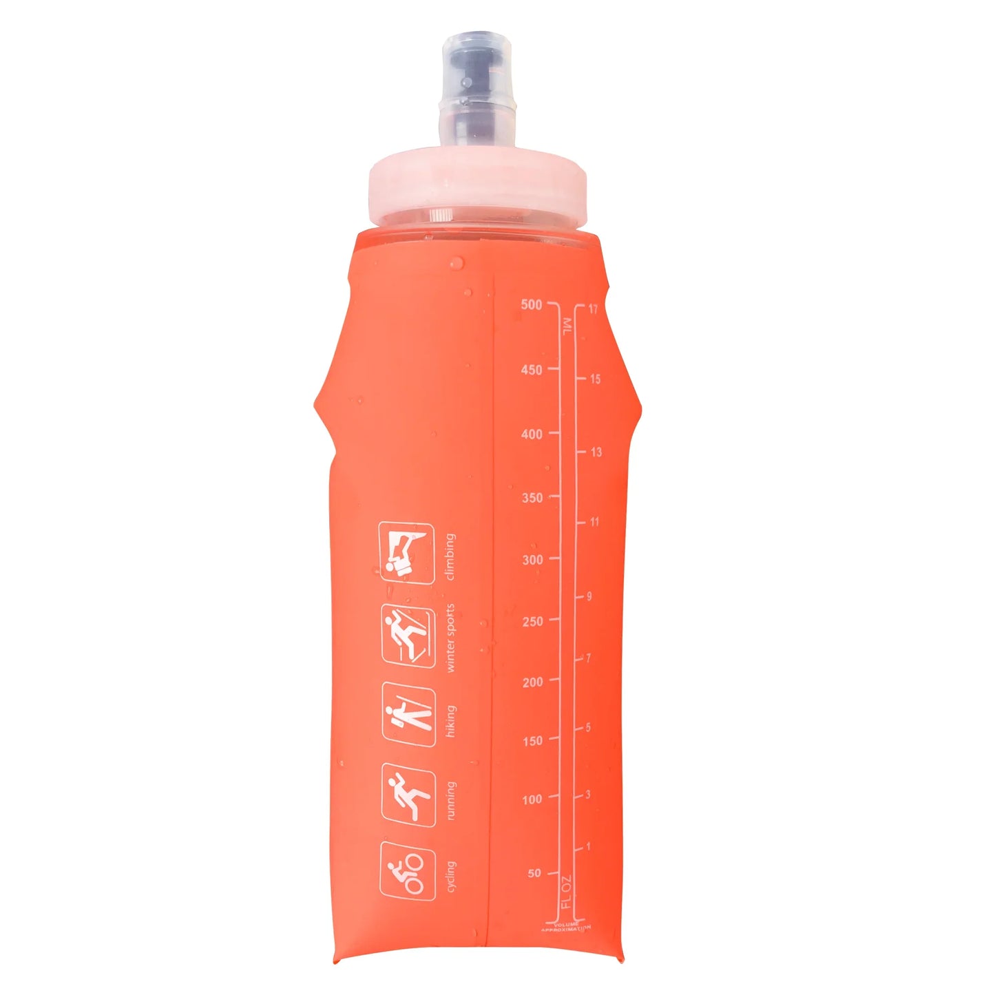 Folding Soft Flask Water Bottle | TPU Outdoor Sport Bottle for Running Camping Hiking