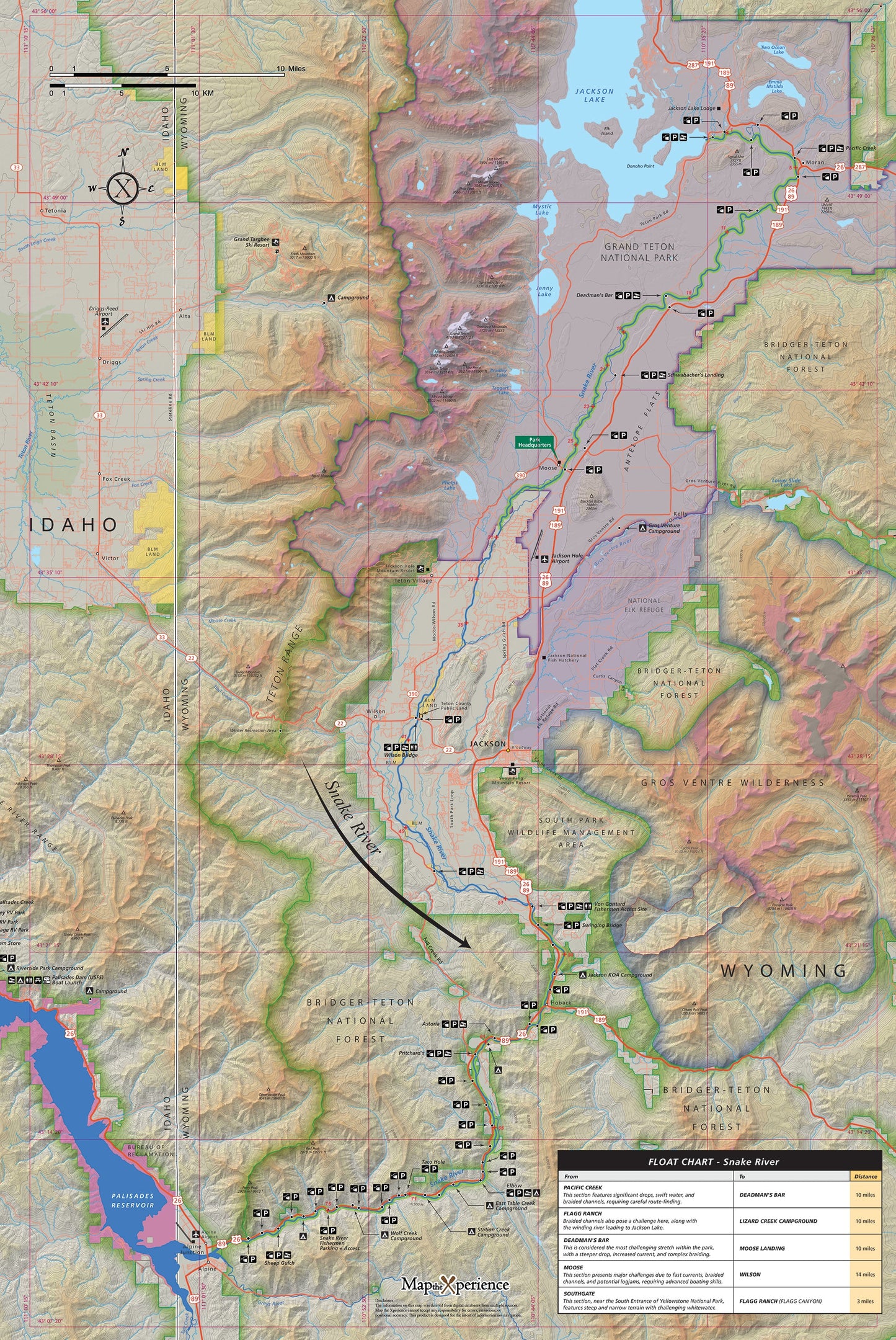 Snake River & South Fork Snake River Fly Fishing and Floaters Map | Public Access Guide