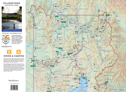Yellowstone National Park Fly Fishing GPS Map | Paper & Mobile Access Guide