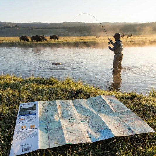 Yellowstone National Park Fly Fishing GPS Map | Paper & Mobile Access Guide