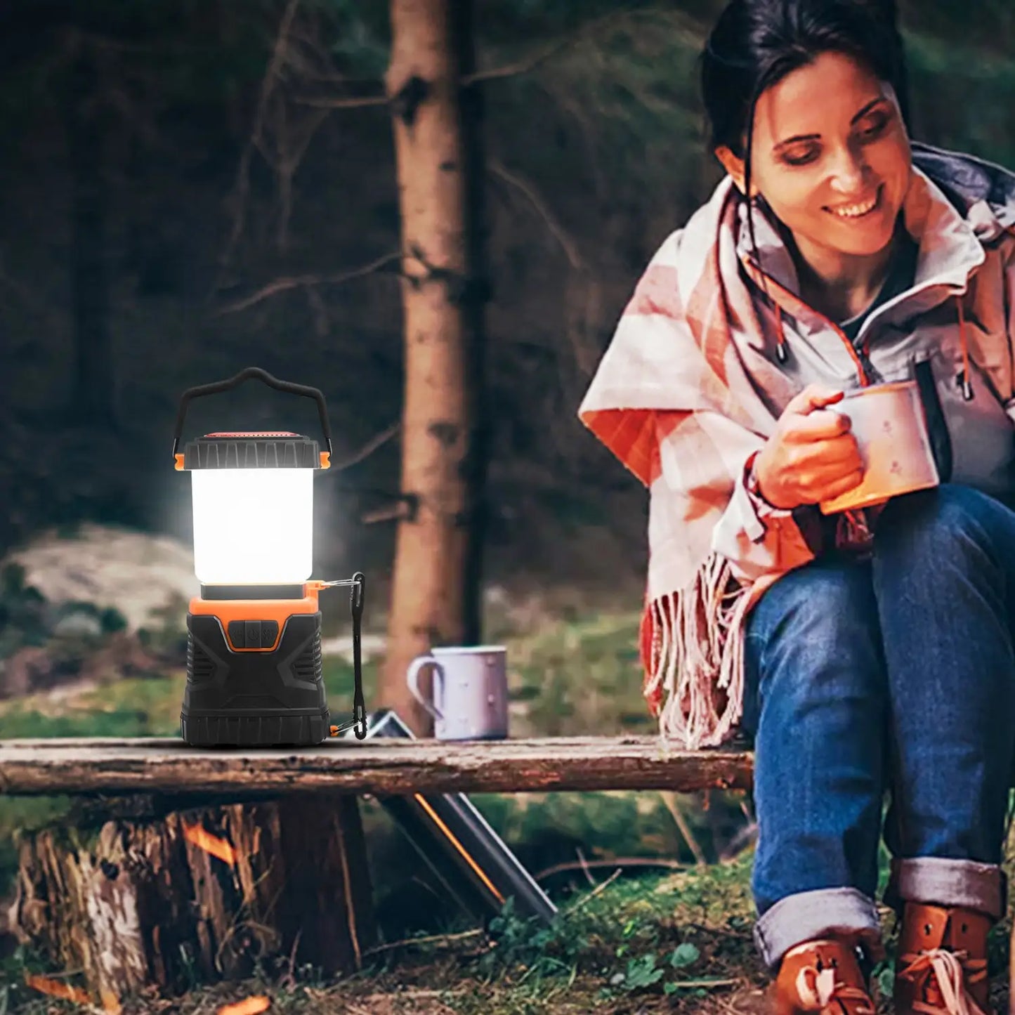 Durable & Portable LED Lamp With Handle for Outdoor Camping Lights