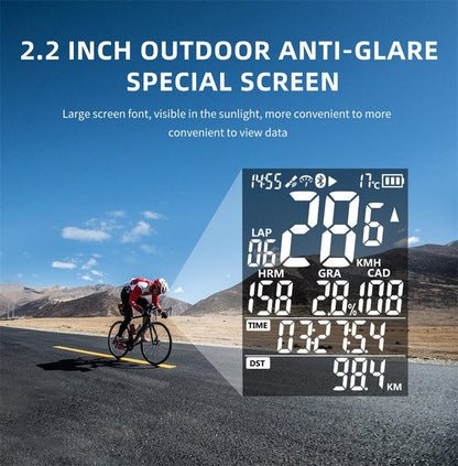 Waterproof Bike Computer GPS Cycling Computer Navigation Speedometer Wireless Bicycle Speedometer Odometer With LCD Display Waterproof Tracker Fits All Bikes Electric Bike