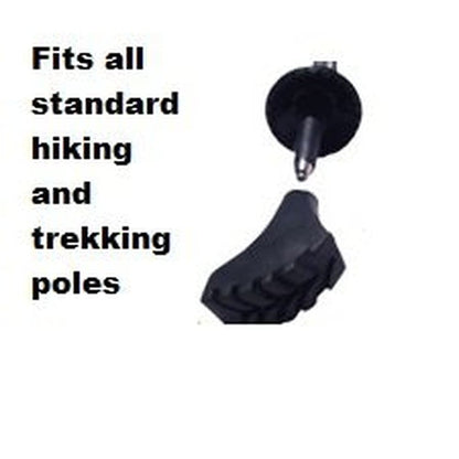 Four Pack of Nordic Style Tapered Rubber Replacement Tips for Walking and Hiking (Replacement Feet - Paws - Ferrules - Caps)   Fits All Hiking and Walking Poles